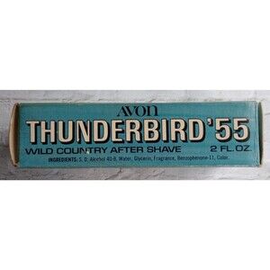 Avon Thunderbird 55 After Shave Glass Bottle | 2 oz. Wild Country Scent